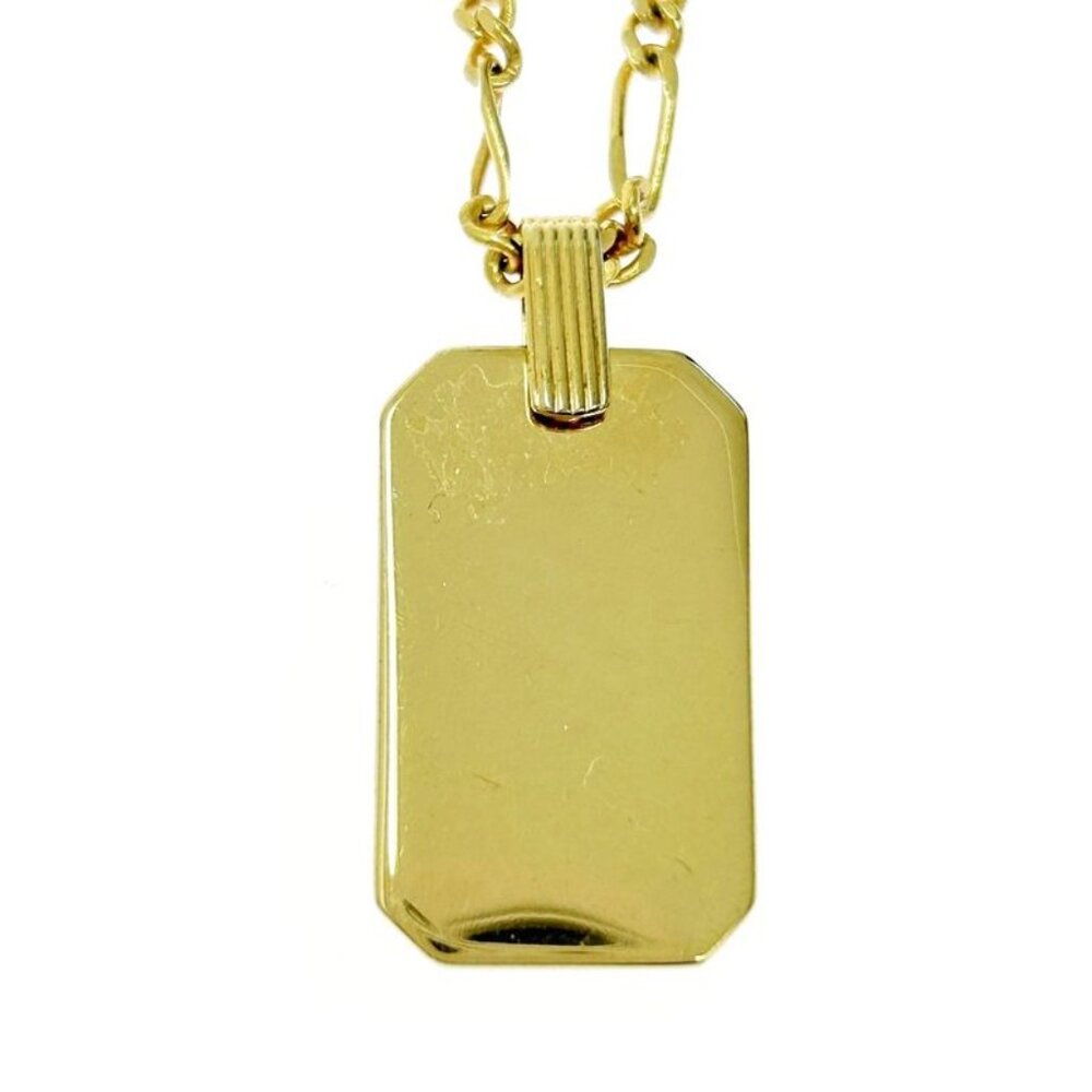 Christian Dior GP Logo Plate Necklace Gold Necklace - Picture 4 of 6
